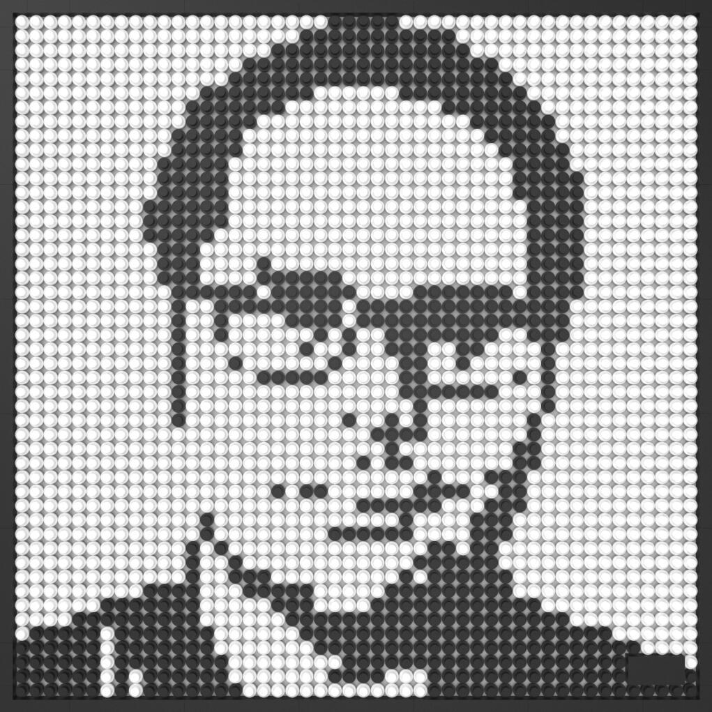 Parametric Lego Portrait made with Grasshopper