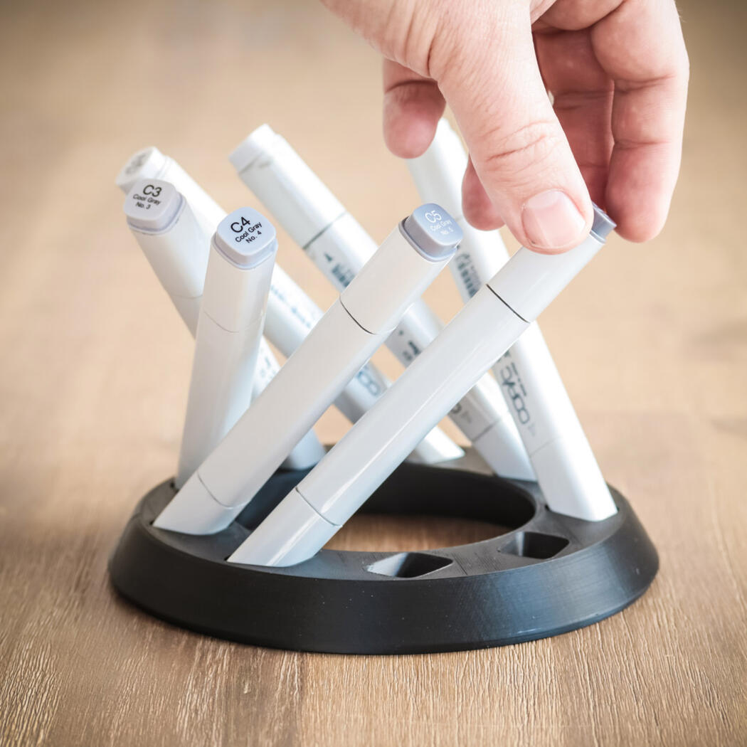 3D Printed Parametric Copic Marker Pencil Holder